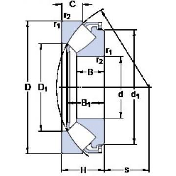 160 mm x 320 mm x 60.5 mm  SKF 29432 E المحامل الدوارة الاتجاه