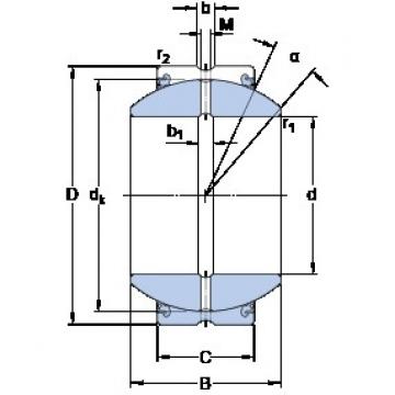 31.75 mm x 61.913 mm x 35.306 mm  SKF GEZH 104 ES-2LS محامل عادي