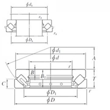 190 mm x 380 mm x 41 mm  KOYO 29438R المحامل الدوارة الاتجاه