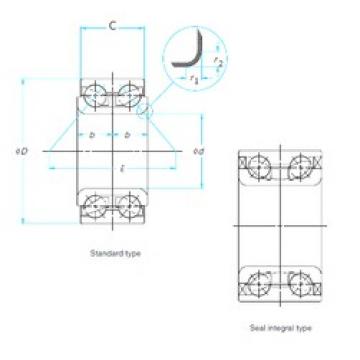 42 mm x 82 mm x 36 mm  SKF BAH-0186A الاتصال الكرات الزاوي