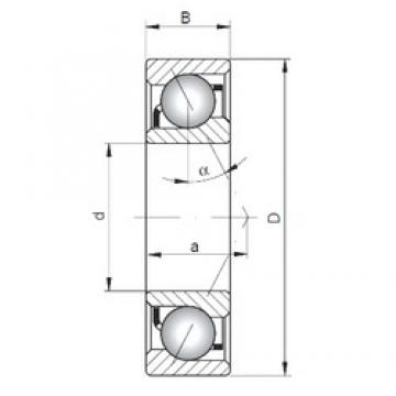 25 mm x 47 mm x 12 mm  ISO 7005 C الاتصال الكرات الزاوي