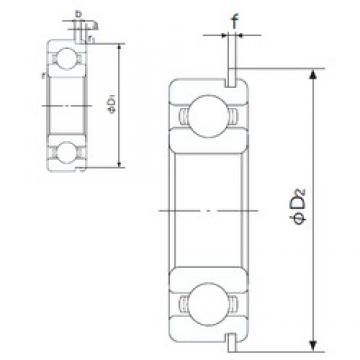 90 mm x 160 mm x 30 mm  NACHI 6218NR الكرات الأخدود العميق