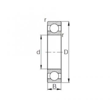 35 mm x 72 mm x 27 mm  CYSD W6207 الكرات الأخدود العميق