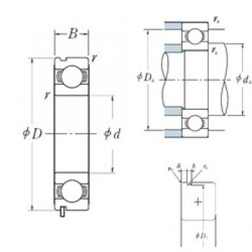 150 mm x 190 mm x 20 mm  NSK 6830N الكرات الأخدود العميق