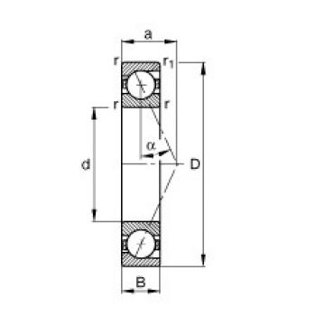 100 mm x 150 mm x 24 mm  FAG B7020-E-T-P4S الاتصال الكرات الزاوي