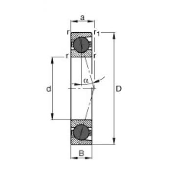 65 mm x 90 mm x 13 mm  FAG HCB71913-C-T-P4S الاتصال الكرات الزاوي