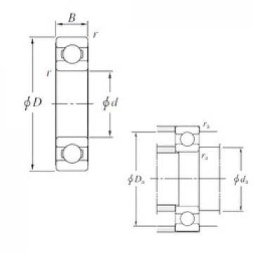 190 mm x 340 mm x 55 mm  KOYO 6238 الكرات الأخدود العميق