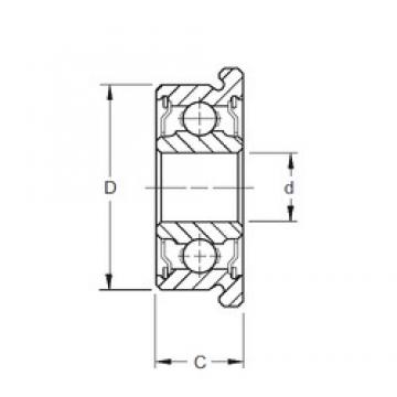 6,35 mm x 15,875 mm x 4,978 mm  ZEN SFR4 الكرات الأخدود العميق