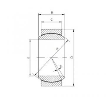 300 mm x 430 mm x 165 mm  ISO GE300UK-2RS محامل عادي