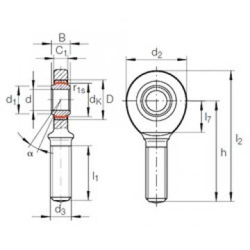 45 mm x 68 mm x 32 mm  INA GAR 45 UK-2RS محامل عادي