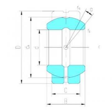 254 mm x 381 mm x 190,5 mm  LS GEZ254ES محامل عادي