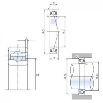 120 mm x 180 mm x 28 mm  NSK 120BNR10H الاتصال الكرات الزاوي