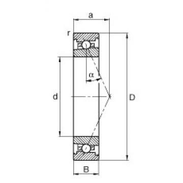 85 mm x 120 mm x 18 mm  FAG HS71917-E-T-P4S الاتصال الكرات الزاوي