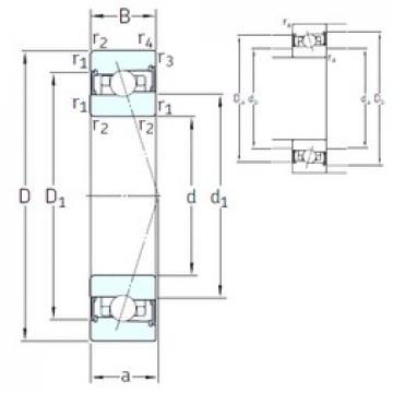 60 mm x 95 mm x 18 mm  SNFA HX60 /S/NS 7CE1 الاتصال الكرات الزاوي