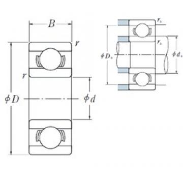 3,967 mm x 7,938 mm x 2,779 mm  NSK R 155 الكرات الأخدود العميق