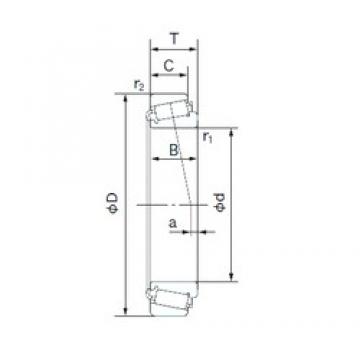 80.000 mm x 130.000 mm x 34.000 mm  NACHI JM515649/JM515610 تناقص الأسطوانة المحامل