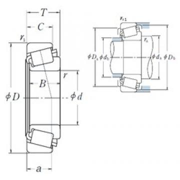 130,175 mm x 206,375 mm x 47,625 mm  NSK 799A/792 تناقص الأسطوانة المحامل