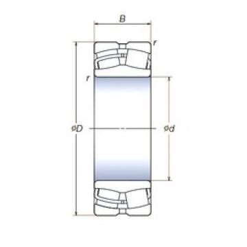 120 mm x 180 mm x 60 mm  NSK 24024SWRCg2E4 محامل كروية