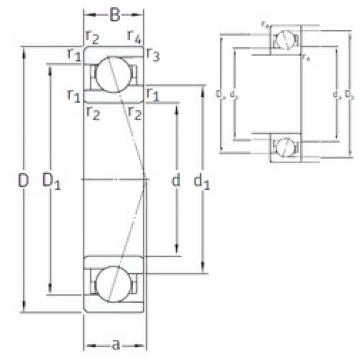 35 mm x 55 mm x 10 mm  SNFA VEB 35 /NS 7CE1 الاتصال الكرات الزاوي