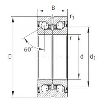 35 mm x 72 mm x 34 mm  INA ZKLN3572-2Z فحوى الكرات