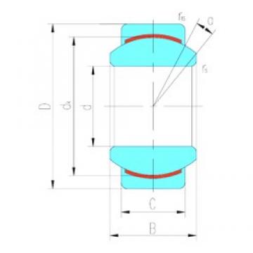 10 mm x 19 mm x 9 mm  LS GE10C محامل عادي