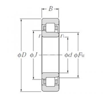 70 mm x 110 mm x 20 mm  NTN NJ1014 محامل أسطوانية