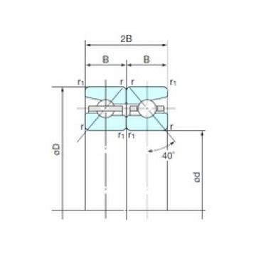 100 mm x 150 mm x 22,5 mm  NACHI 100TBH10DB الاتصال الكرات الزاوي