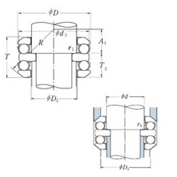 35 mm x 62 mm x 8 mm  NSK 54207 فحوى الكرات