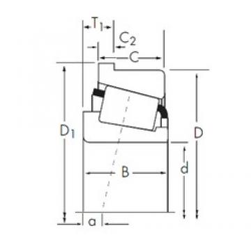 19.05 mm x 56,896 mm x 19,837 mm  Timken 1775/1729-B تناقص الأسطوانة المحامل