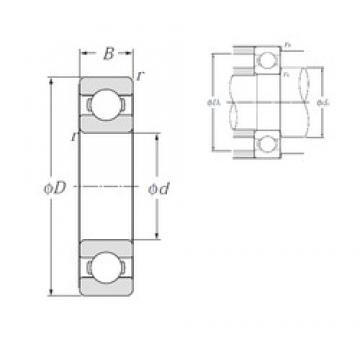 100 mm x 150 mm x 24 mm  NTN 6020 الكرات الأخدود العميق