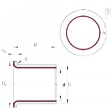 16 mm x 18 mm x 17 mm  INA EGF16170-E40 محامل عادي