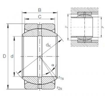 44,45 mm x 71,438 mm x 38,887 mm  INA GE 44 ZO محامل عادي