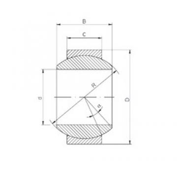 110 mm x 180 mm x 100 mm  ISO GE 110 HS-2RS محامل عادي