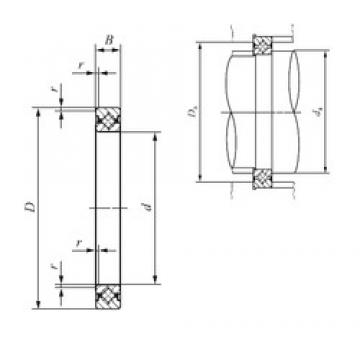 160 mm x 186 mm x 13 mm  IKO CRBS 16013 المحامل الدوارة الاتجاه