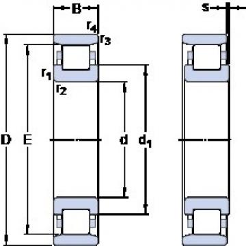 130 mm x 280 mm x 58 mm  SKF N 326 ECP فحوى الكرات