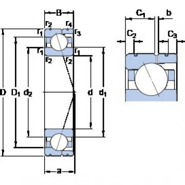 180 mm x 280 mm x 46 mm  SKF 7036 ACD/HCP4AL الاتصال الكرات الزاوي