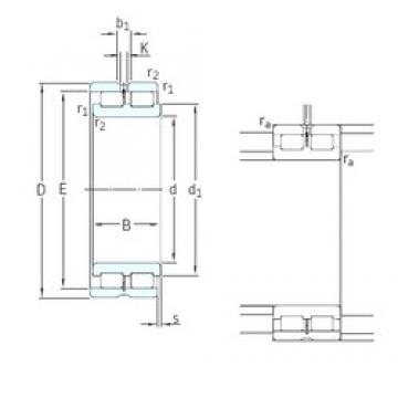 280 mm x 380 mm x 100 mm  SKF NNCL4956CV محامل أسطوانية