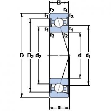 10 mm x 26 mm x 8 mm  SKF S7000 ACE/HCP4A الاتصال الكرات الزاوي