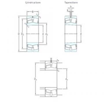 220 mm x 370 mm x 150 mm  SKF 24144CC/W33 محامل كروية