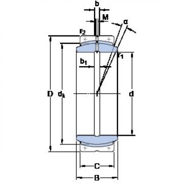 800 mm x 1060 mm x 355 mm  SKF GEC 800 FBAS محامل عادي