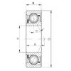 25 mm x 47 mm x 12 mm  ISO 7005 C الاتصال الكرات الزاوي