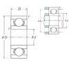 3,967 mm x 7,938 mm x 2,779 mm  NSK R 155 الكرات الأخدود العميق