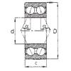 70 mm x 125 mm x 39,688 mm  FBJ 5214-2RS الاتصال الكرات الزاوي