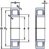 120 mm x 215 mm x 58 mm  SKF NU 2224 ECJ فحوى الكرات