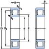 1180 mm x 1540 mm x 206 mm  SKF NU 29/1180 ECMA/HA1 فحوى الكرات