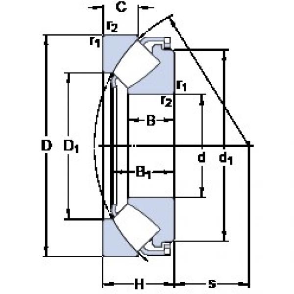 160 mm x 320 mm x 60.5 mm  SKF 29432 E المحامل الدوارة الاتجاه #3 image