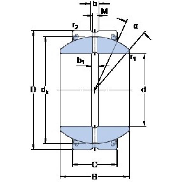 31.75 mm x 61.913 mm x 35.306 mm  SKF GEZH 104 ES-2LS محامل عادي #3 image