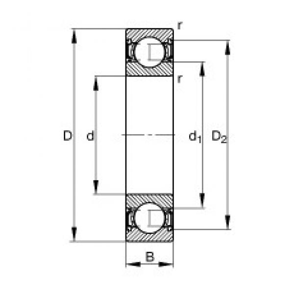 15 mm x 24 mm x 5 mm  FAG 61802-2RSR الكرات الأخدود العميق #3 image