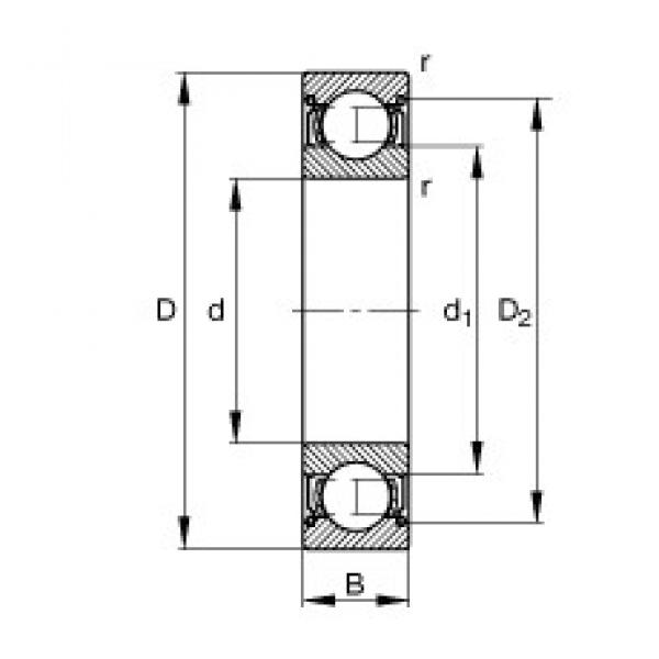 65 mm x 140 mm x 33 mm  FAG 6313-2Z الكرات الأخدود العميق #3 image