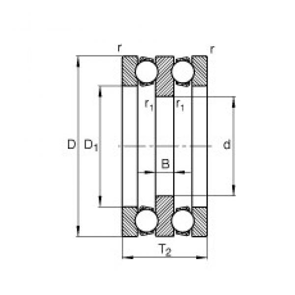 45 mm x 90 mm x 10 mm  FAG 52211 فحوى الكرات #3 image